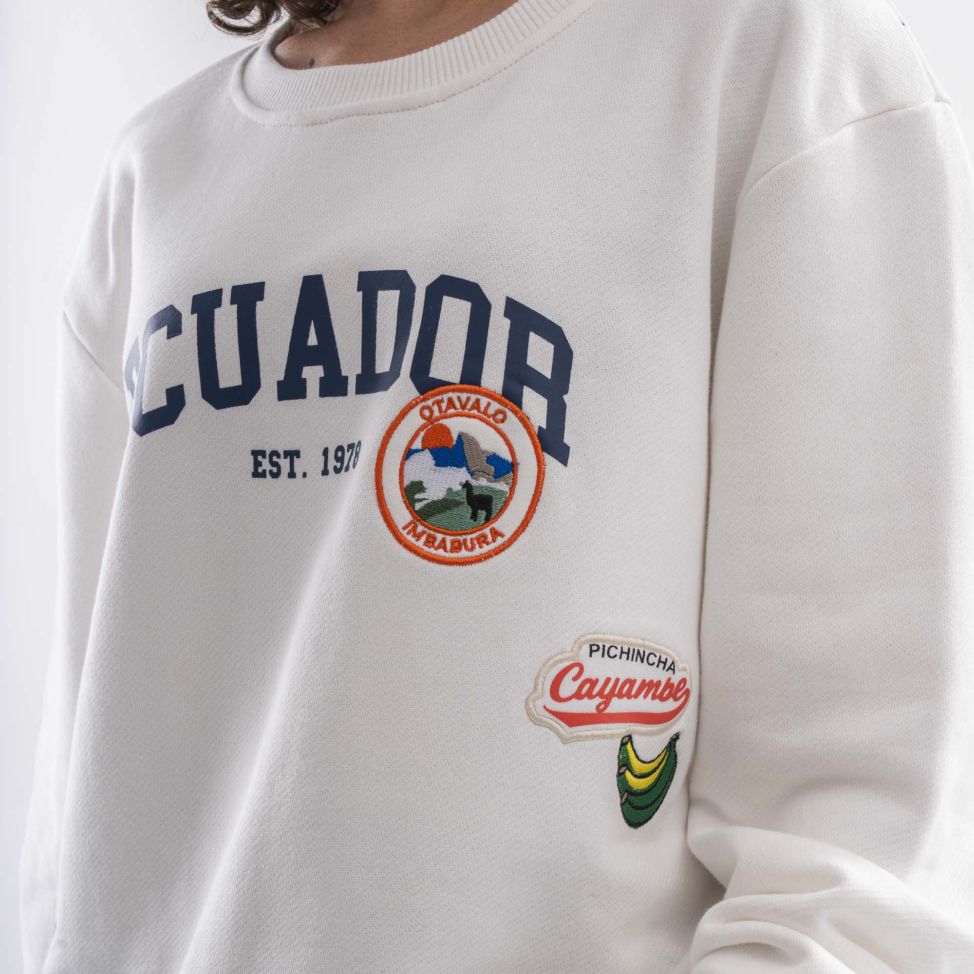 Ecuador EST. 1978 Crewneck White