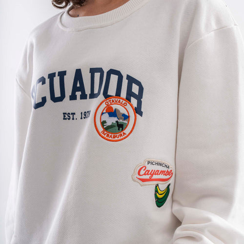 Ecuador EST. 1978 Crewneck White
