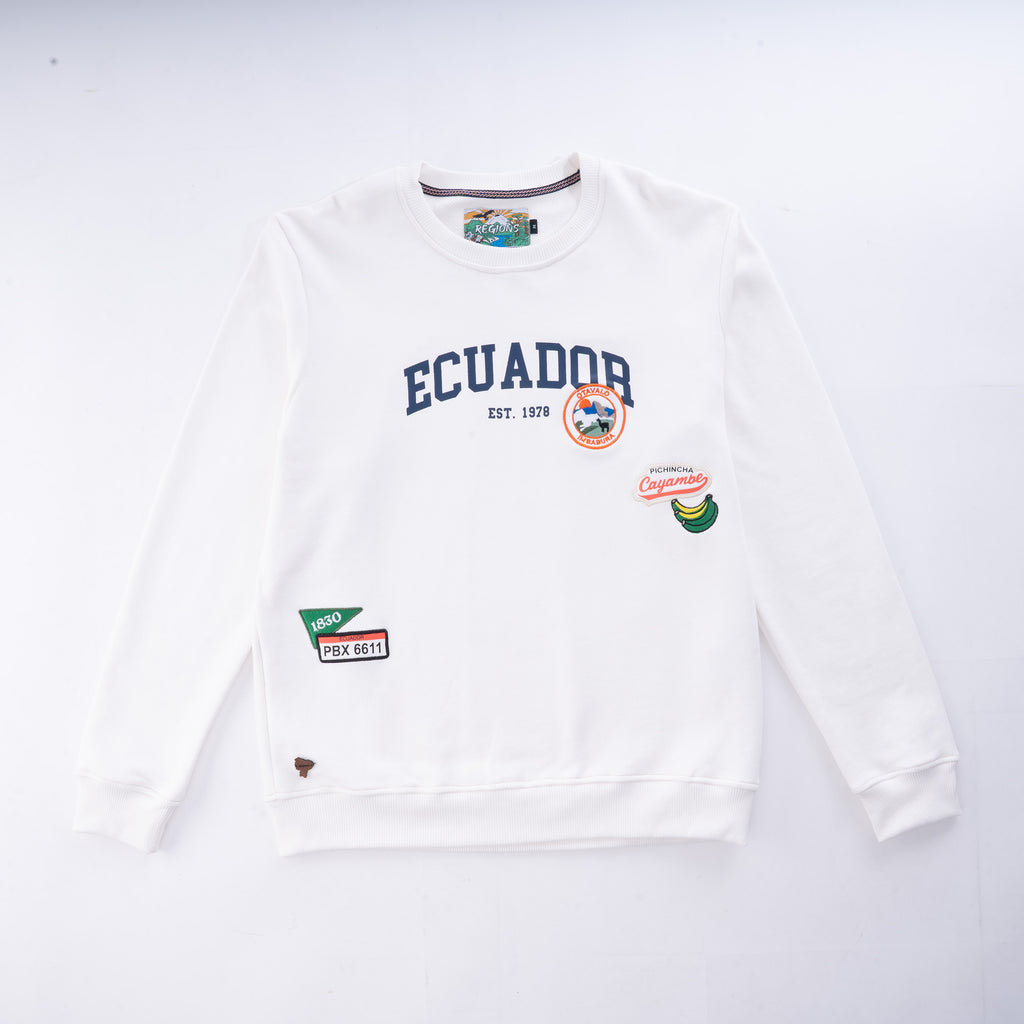 Ecuador EST. 1978 Crewneck White